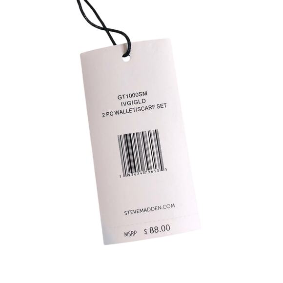 NWT Steve Madden Fringe Logo Scarf 76 x 13 - Picture 5 of 5